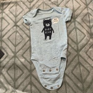 Blue short sleeve onesie